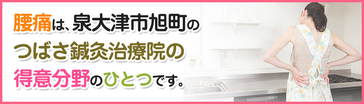 腰痛は、大津市旭町のつばさ鍼灸治療院の得意分野のひとつです